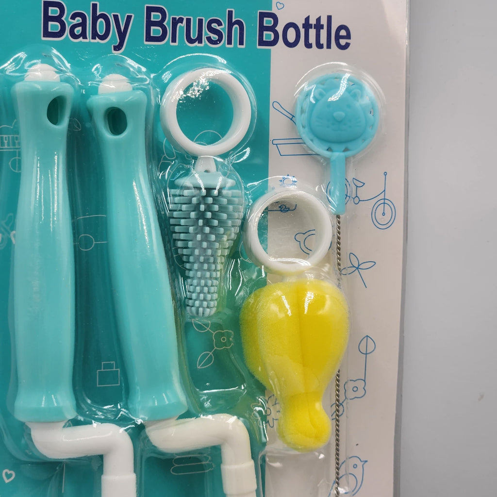 5-Piece Baby Bottle Cleaning Brush Set โ Multi-Use Bottle, Nipple & Straw Brushes