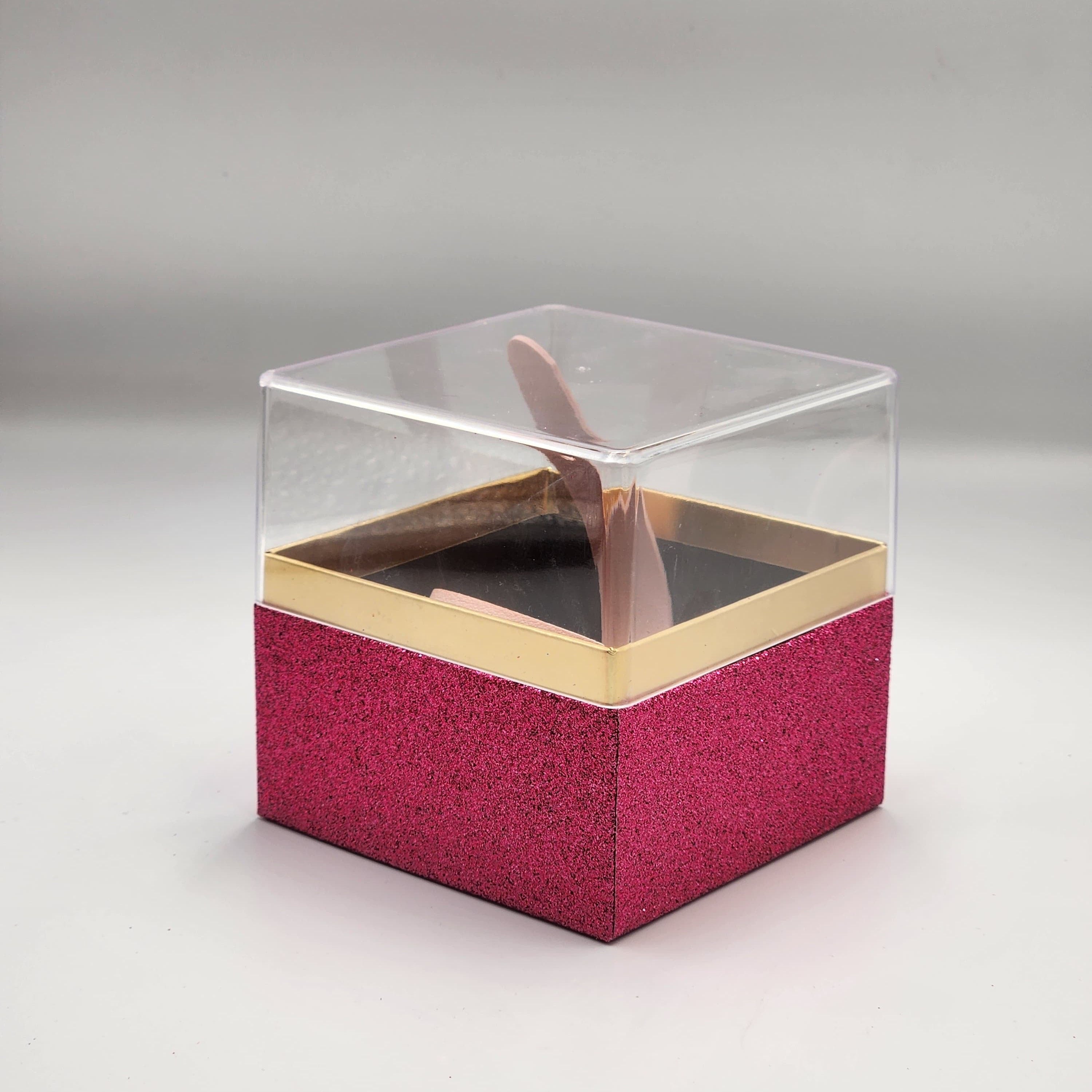 Small Acrylic Paper Gift Boxes with Clear Lids – 10x10 cm