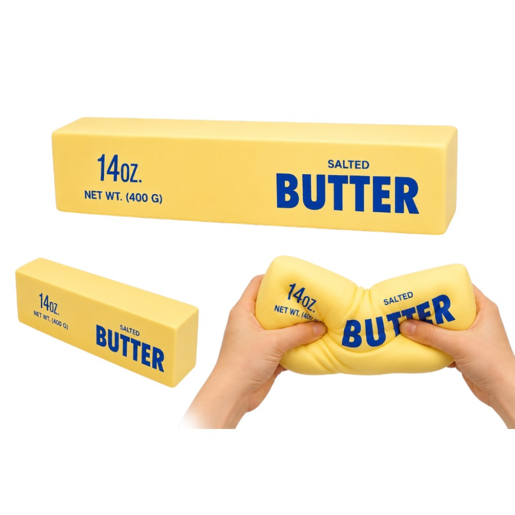 Butter Stick Squishy Toy – Slow-Rising Soft Stress Relief Foam Squeeze Toy