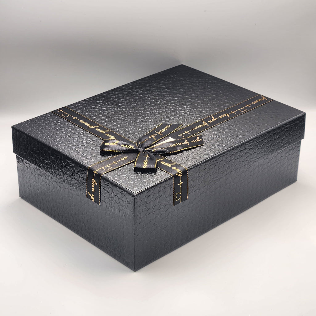 Golden Black Bow Gift Box Square Creative Style Birthday,Wedding,Anniversery Packaging Box