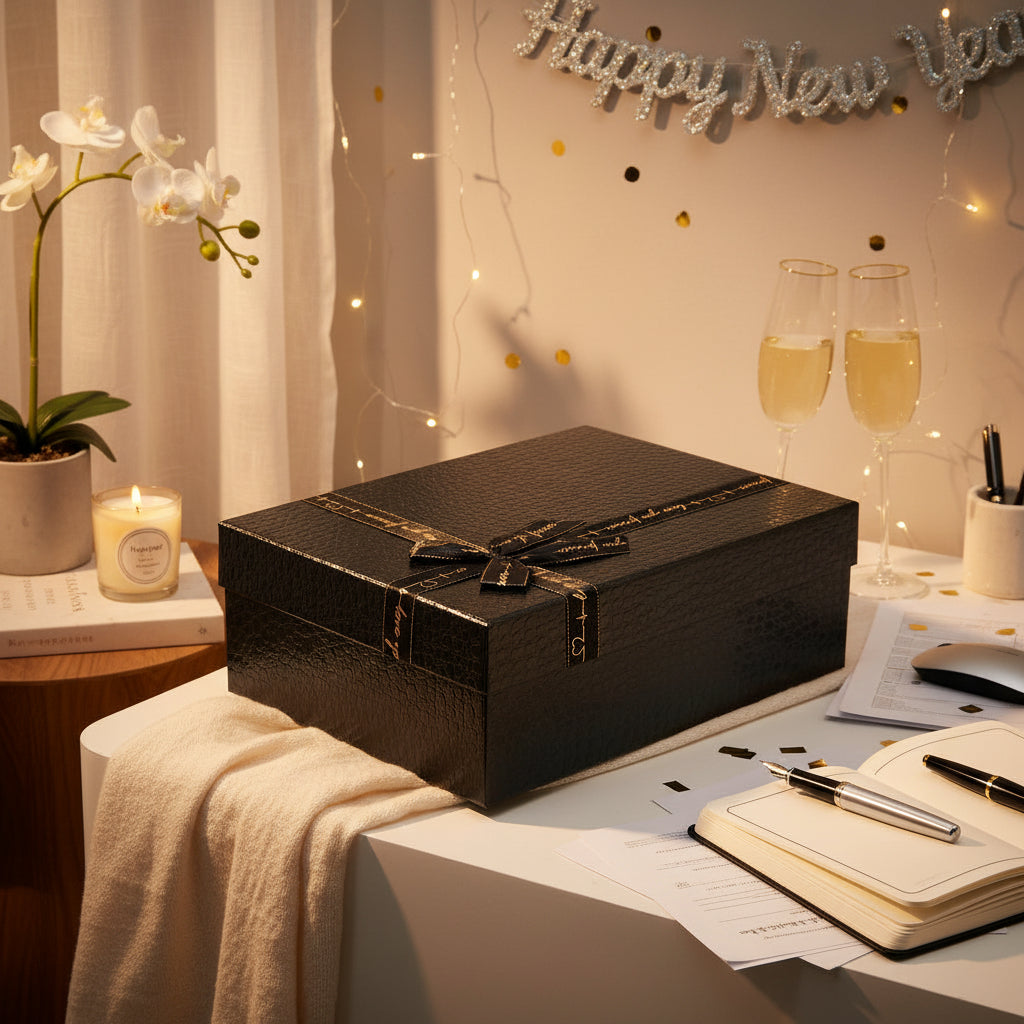 Golden Black Bow Gift Box Square Creative Style Birthday,Wedding,Anniversery Packaging Box