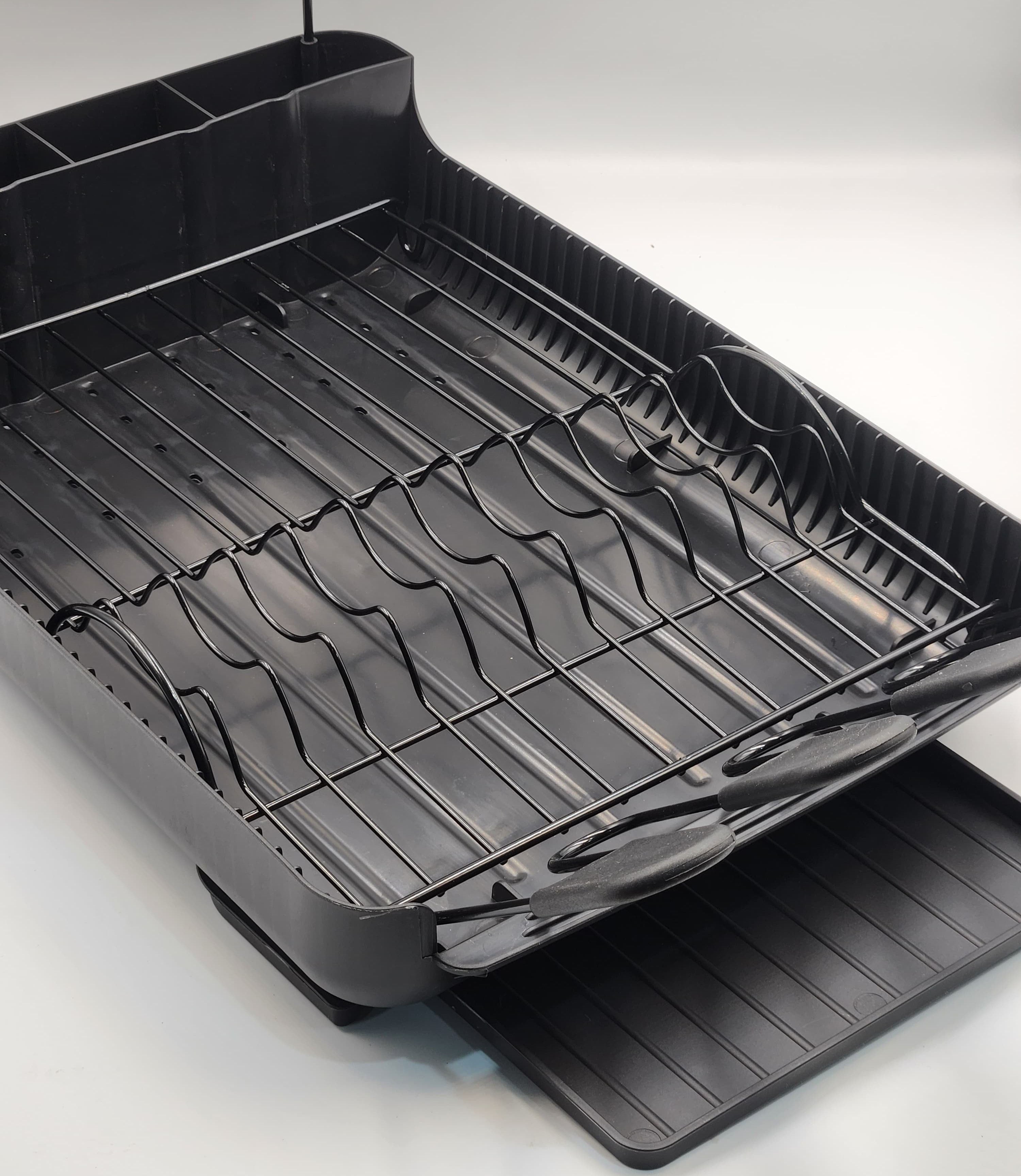 رف تجفيف الأطباق الفاخر بطبقتين – منظم المطبخ الذكي | اوكا على الانترنت