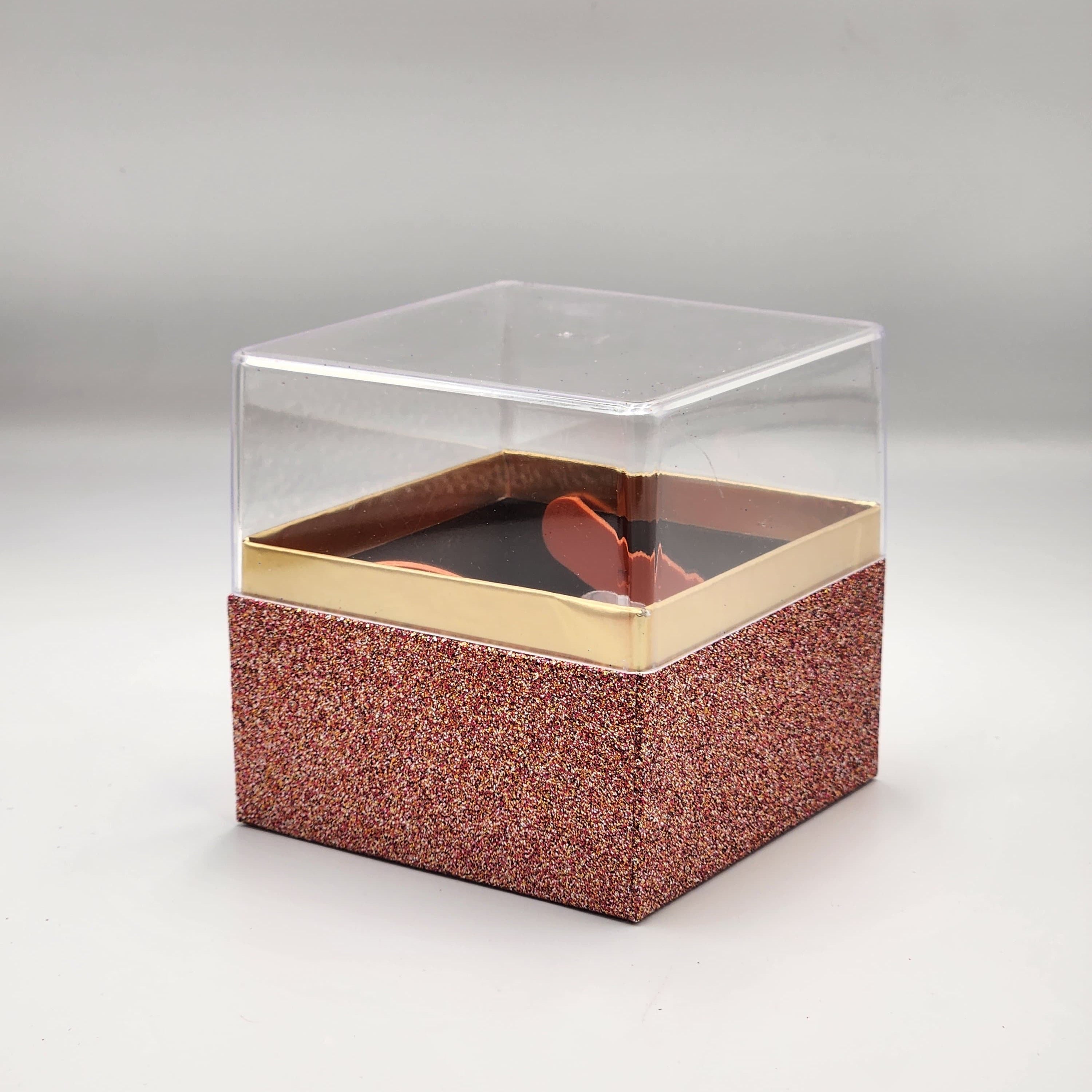 Small Acrylic Paper Gift Boxes with Clear Lids – 10x10 cm