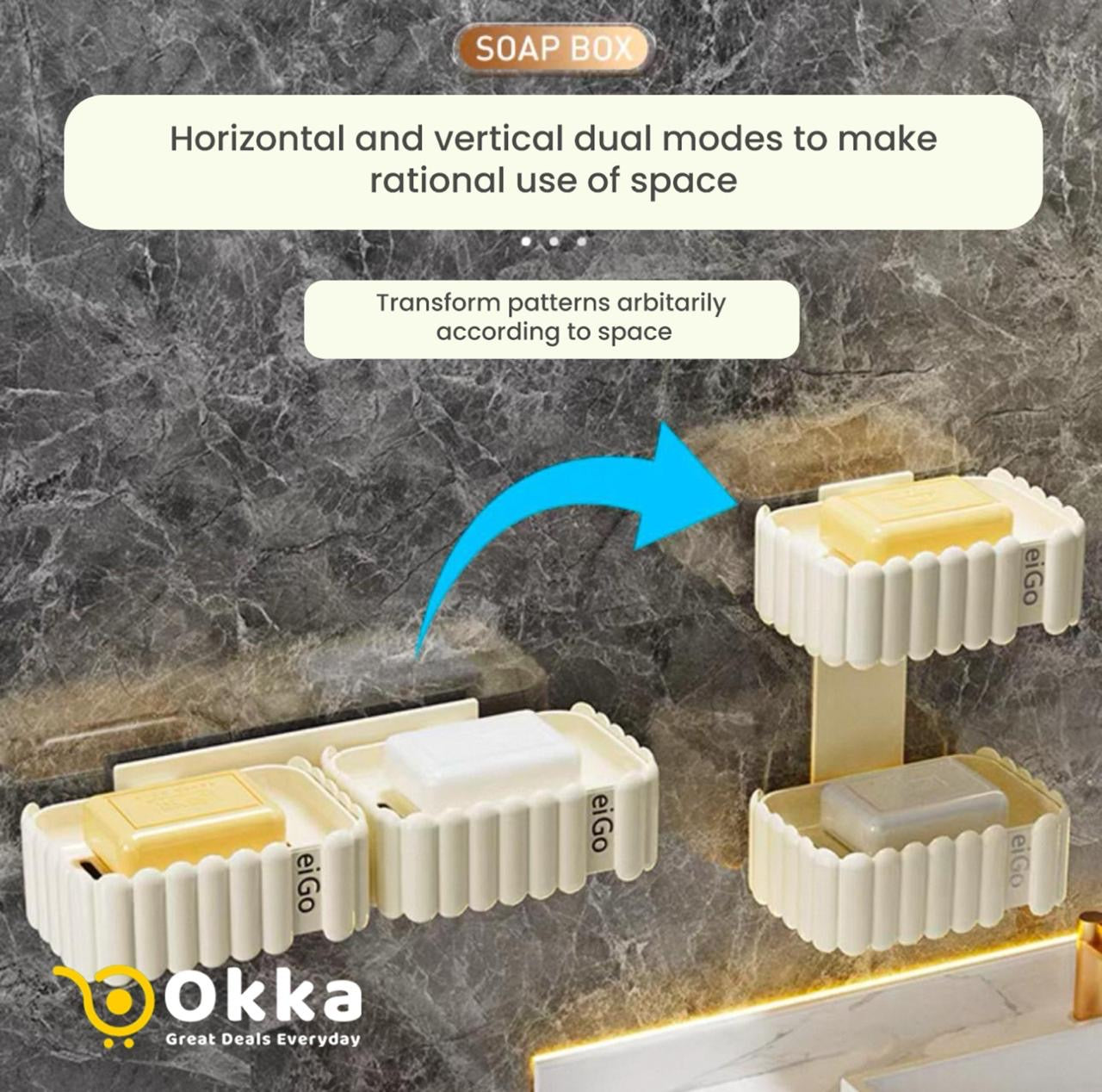 Double-Layer Rotatable Suction Cup Soap Holder – Wall-Mounted Bathroom Organizer