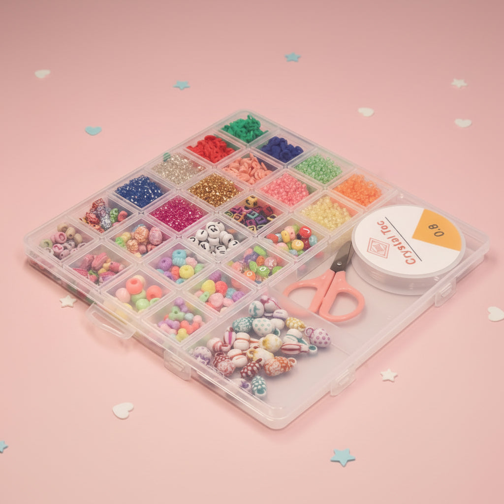 DIY Soft Clay Acrylic Letter Necklace And Bracelet Jewelry Making Bead Accessories.