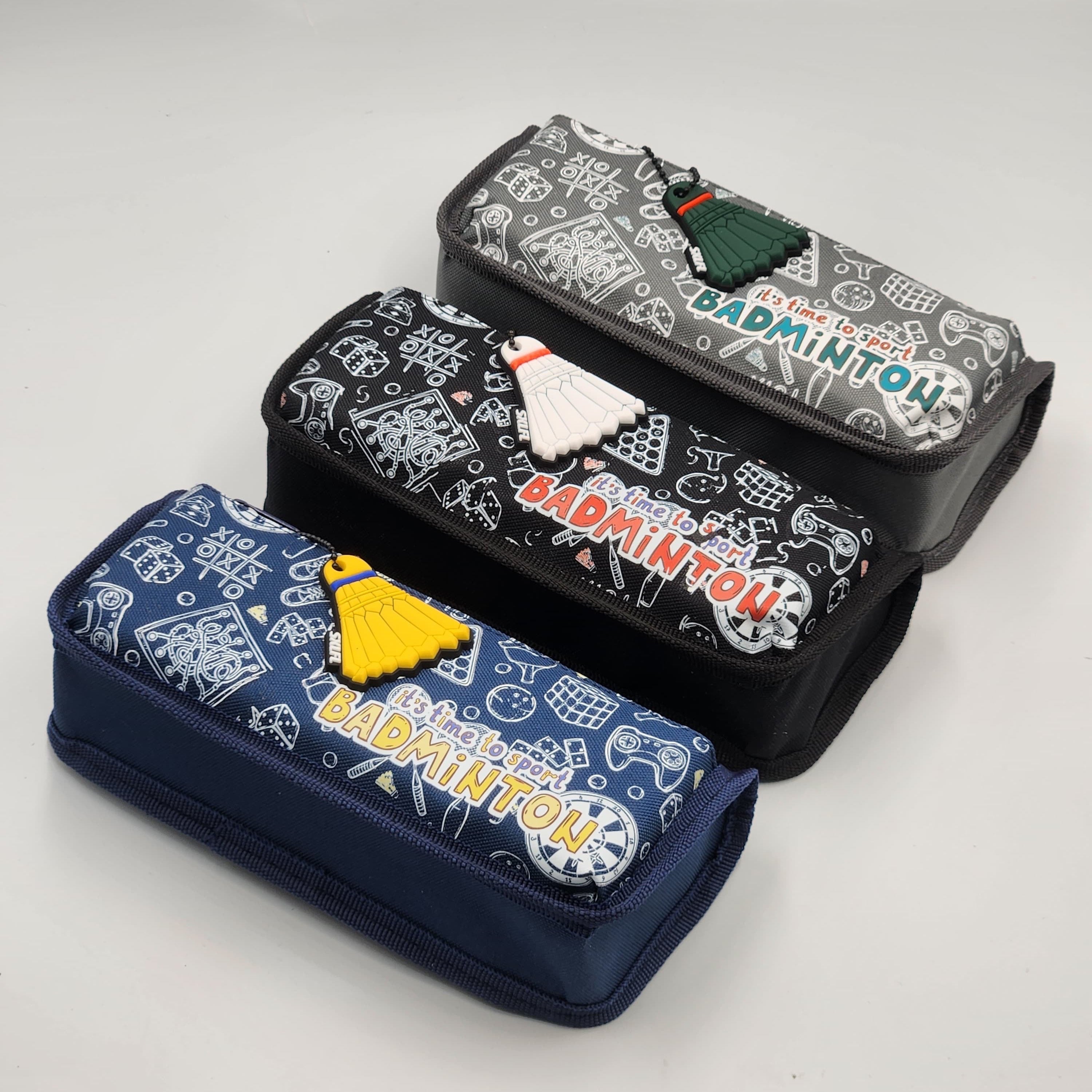 Stylish Badminton Stationery Box, Elegant Pencil Case, pencil and pen pouch | okka online