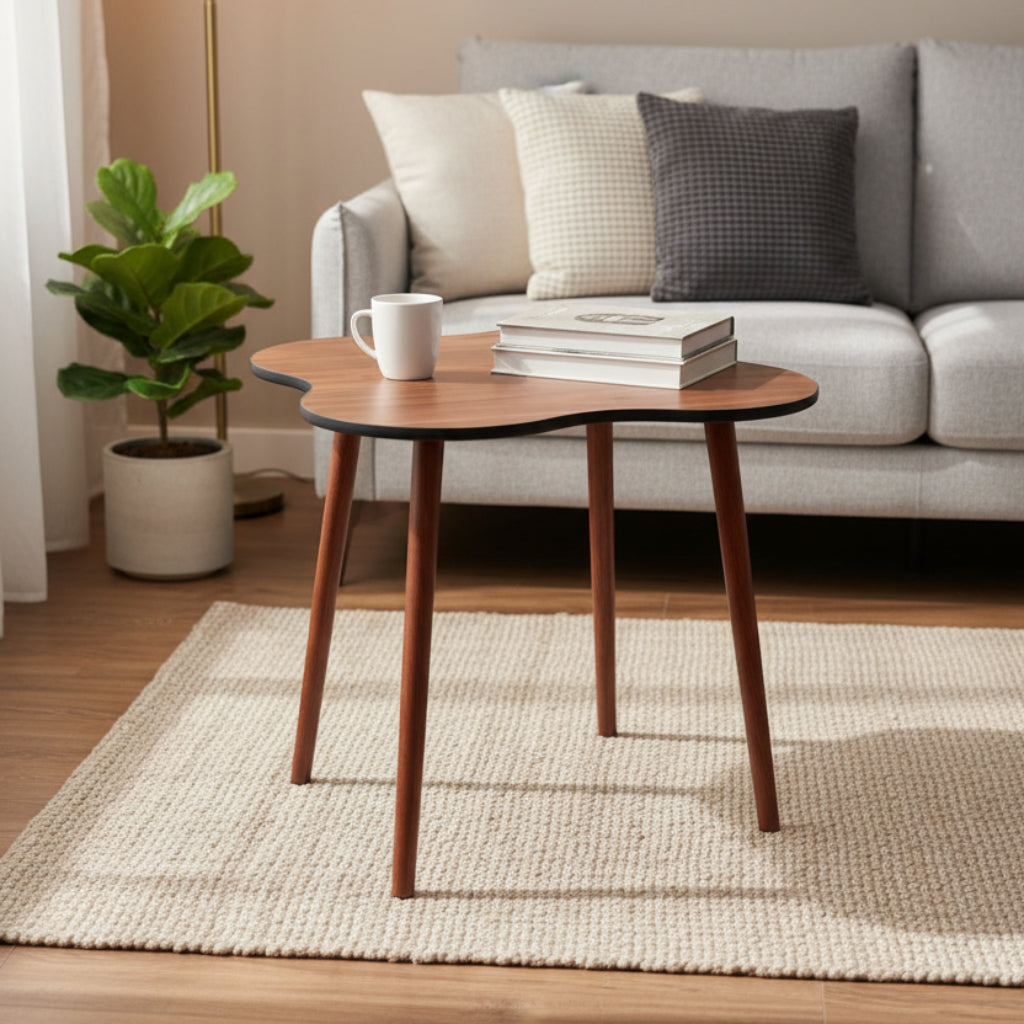 Mini Wooden Brown Table – Portable Multipurpose Side Table for Home & Bedroom