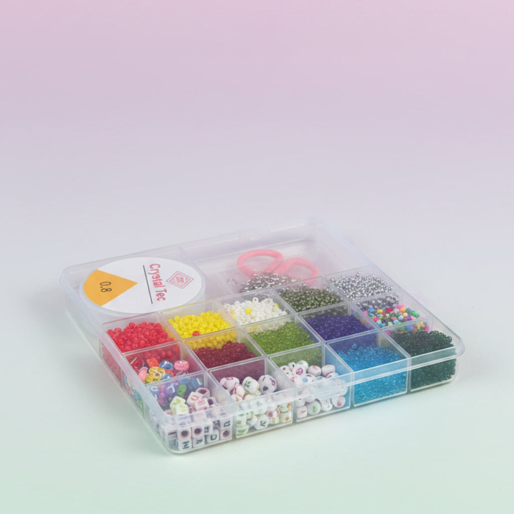 DIY Beads Bracelet Making Kit – Colorful Jewelry Craft Set for Kids & Adults