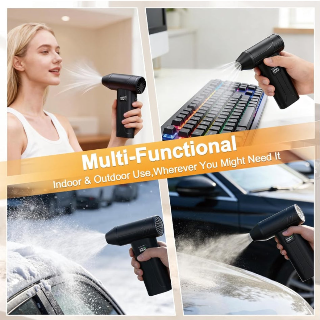 Portable High-Speed Electric Air Duster Blower Fan | Powerful Compressed Air Cleaner