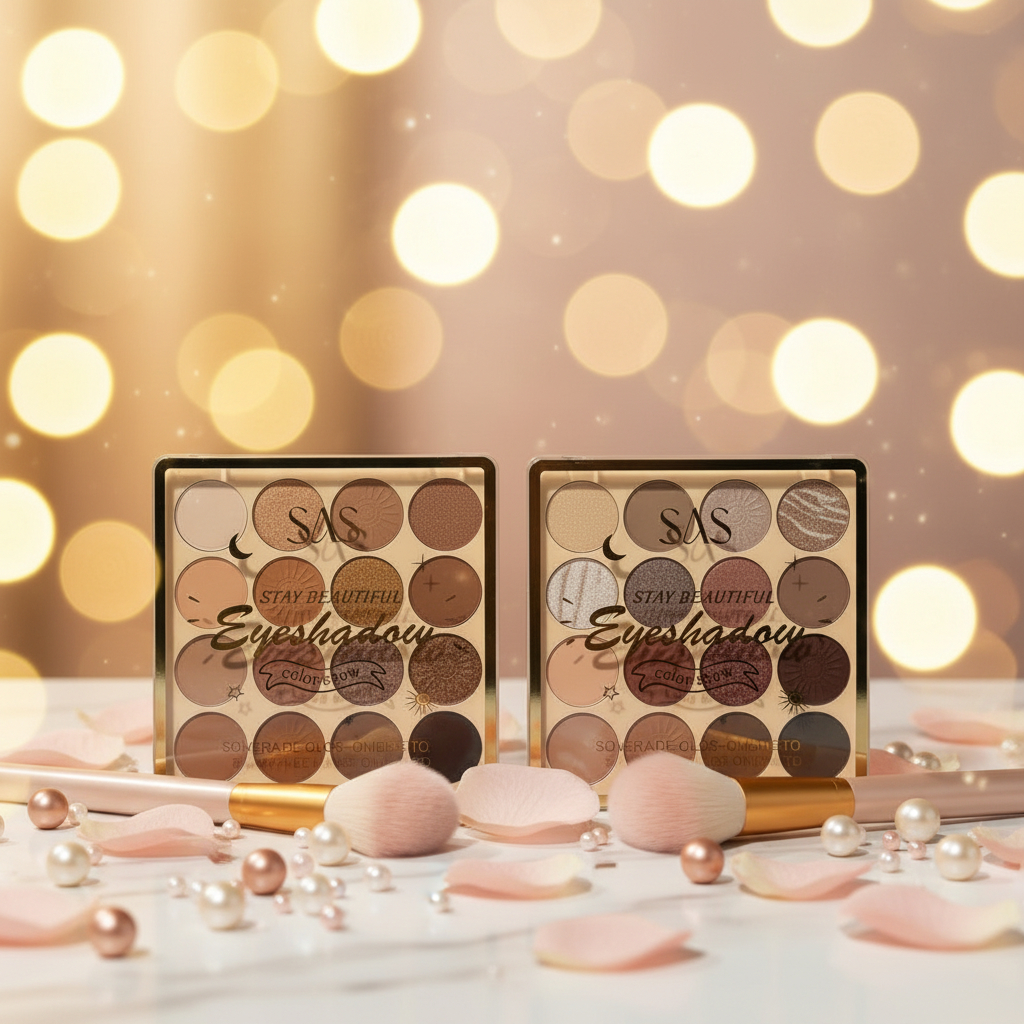 SAS Stay Beautiful Eyeshadow Palette – 16-Color Multi-Finish Palette