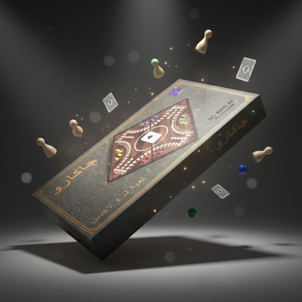 Jackaroo Board Game - 2-4 Player Wooden Foldable Board..