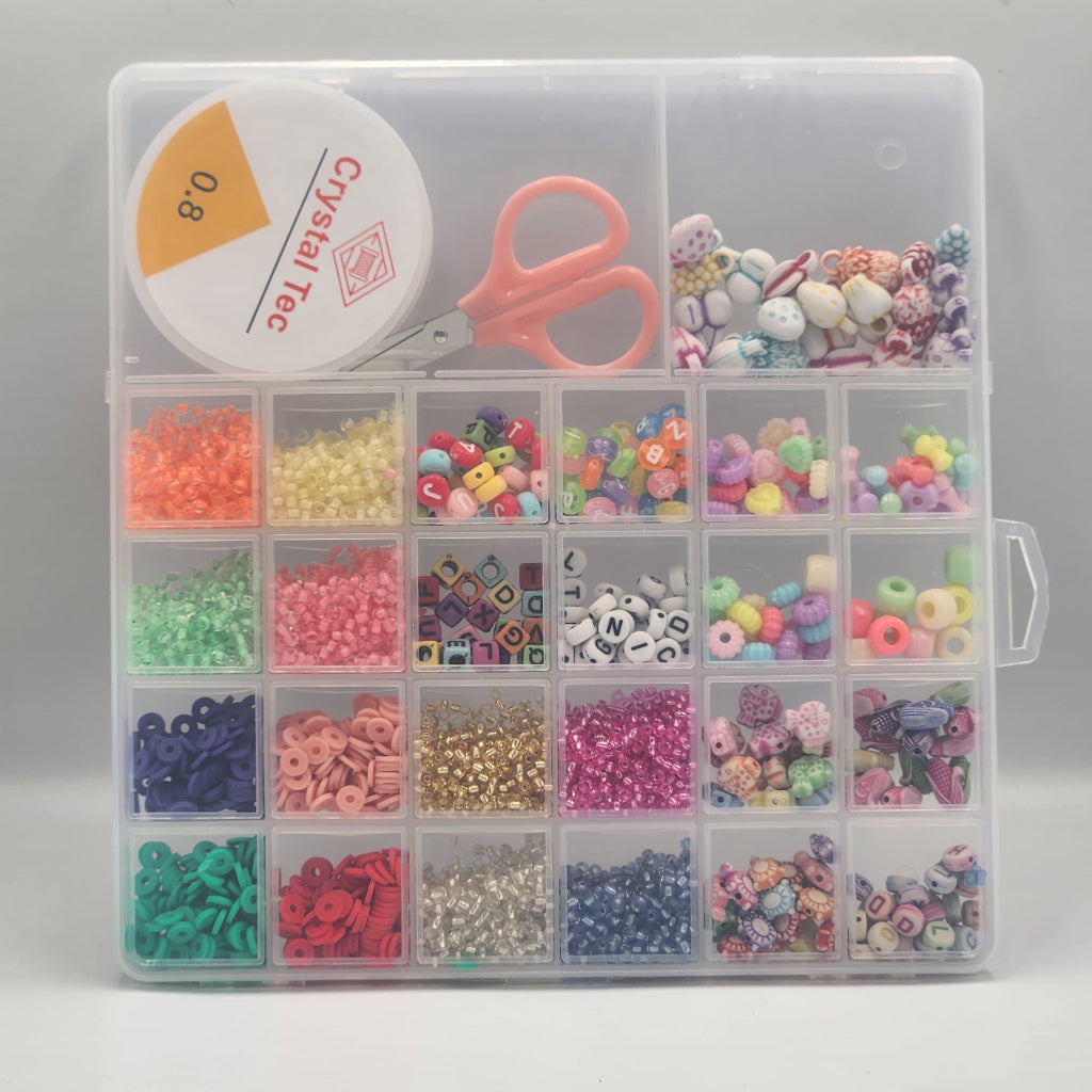 DIY Soft Clay Acrylic Letter Necklace And Bracelet Jewelry Making Bead Accessories.