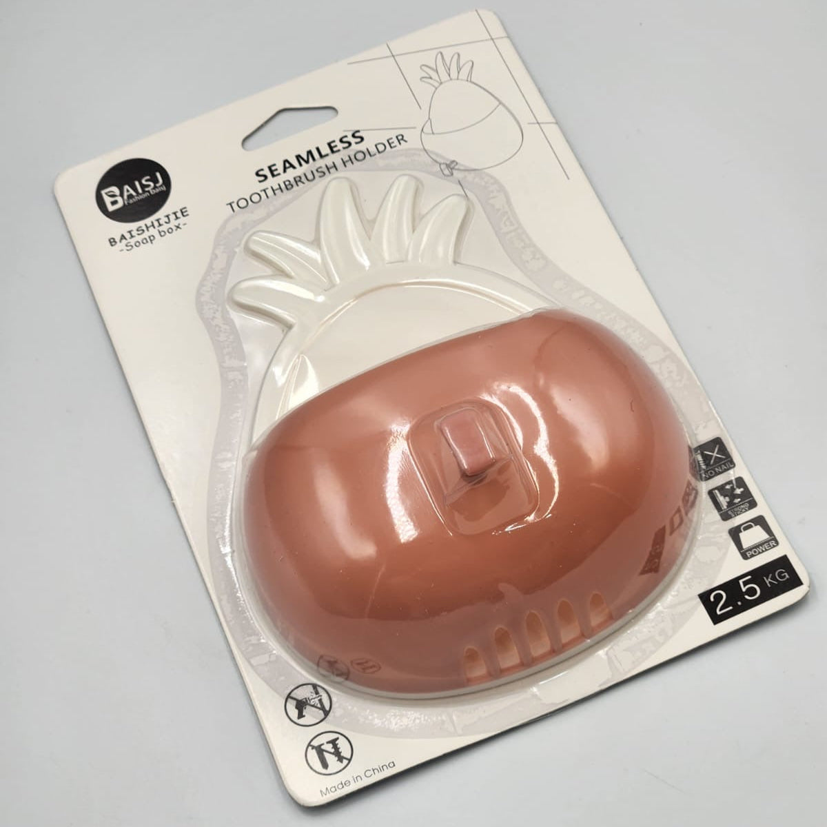 منظم الحمام المثبت على الحائط - معجون أسنان بدون حفر وحامل مشط