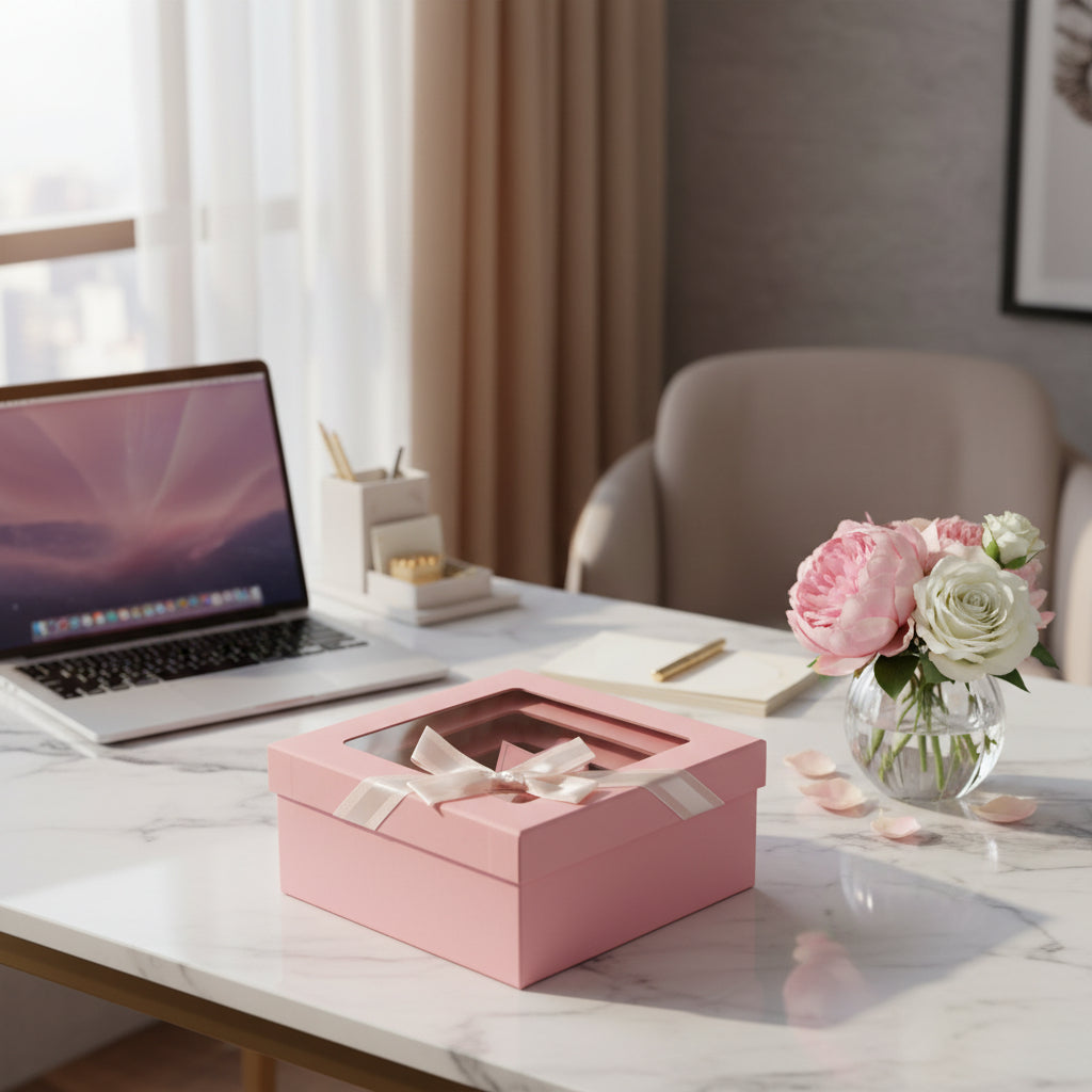 Elegant Jewelry Gift Box with Ribbon – Luxury Paper Packaging for Birthday & Special Gifts