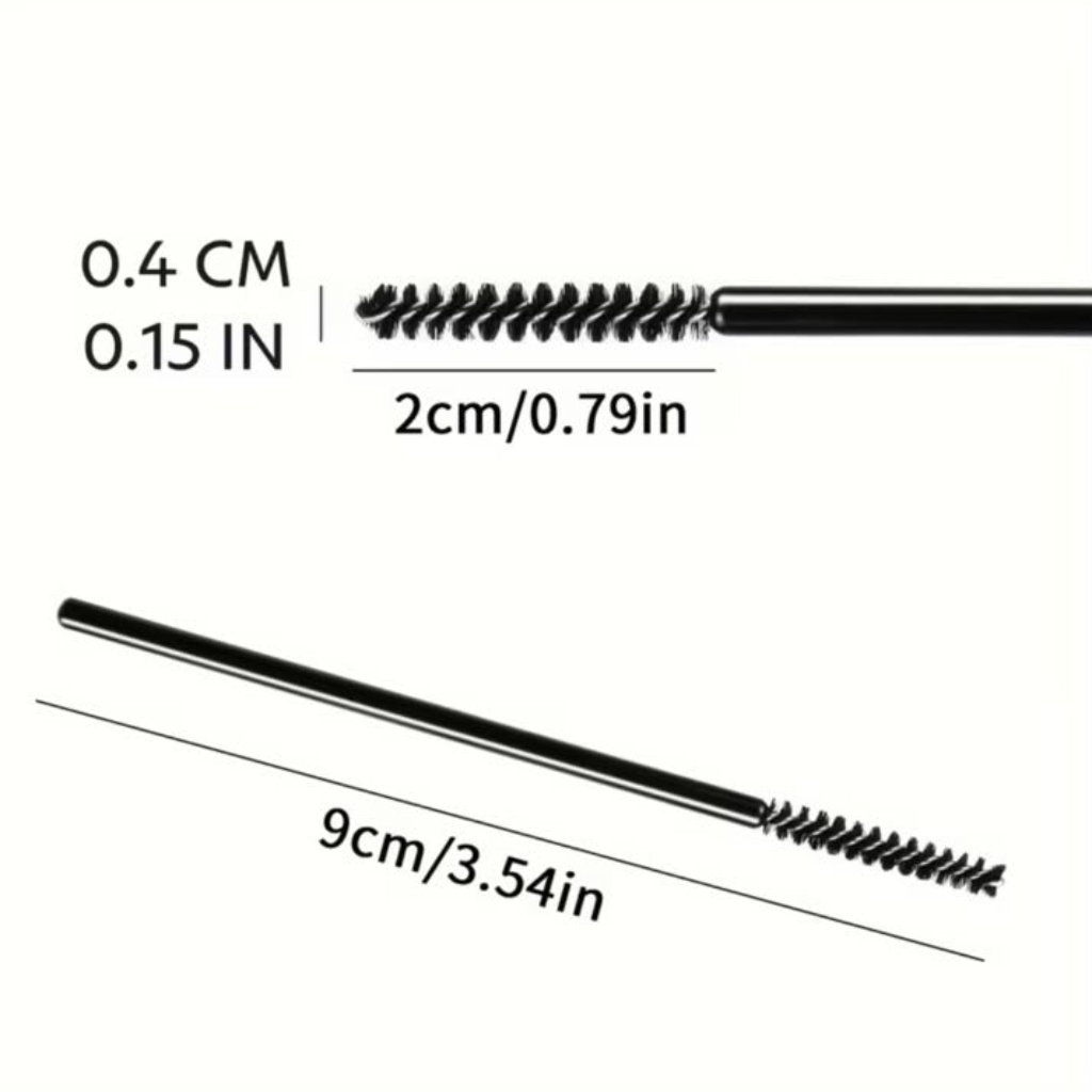 Keliny Flexible Bending Eyelash Brush Set – Spiral Bristles for Eyebrow & Lash Dual-Use