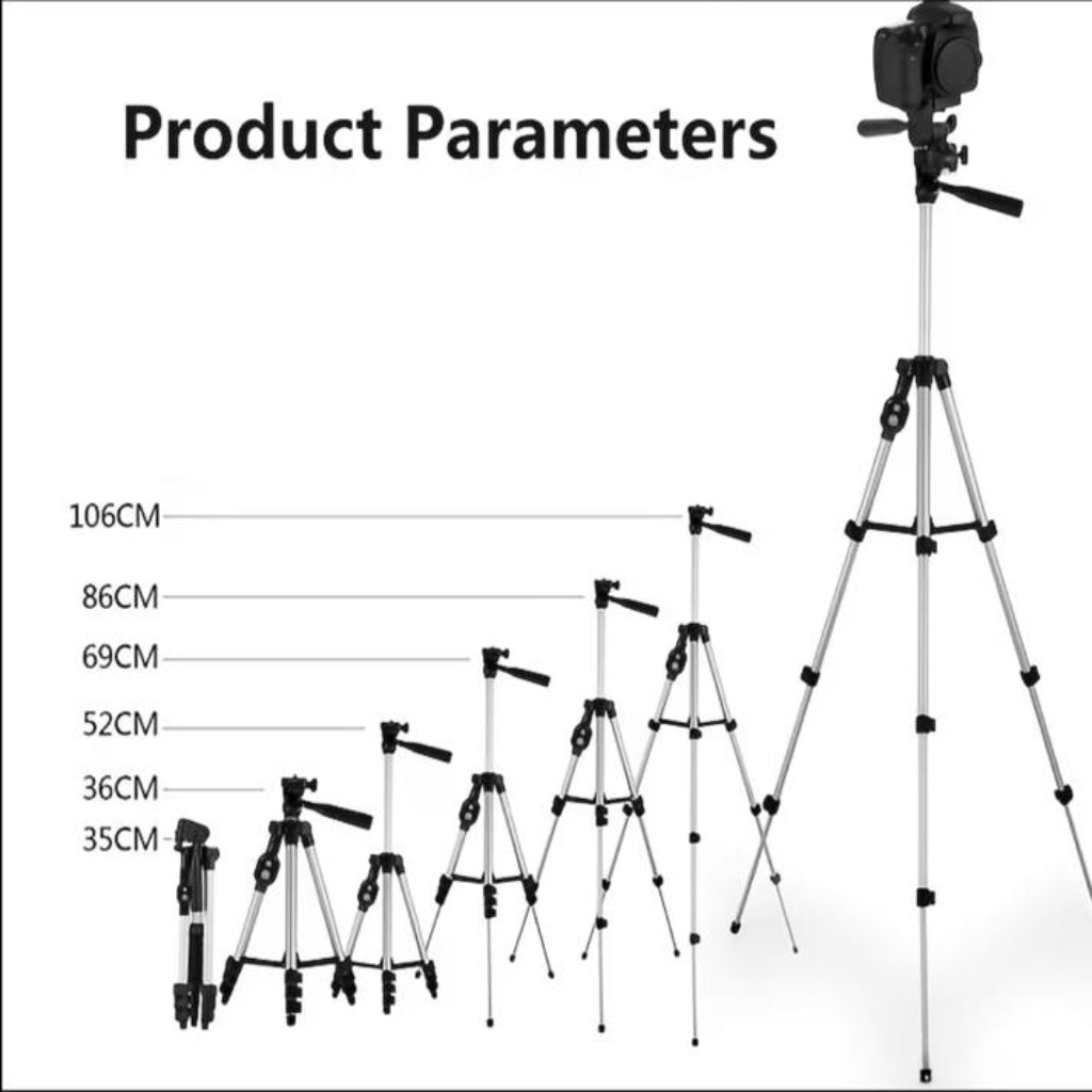 Portable Tripod Stand, 360° Rotating Phone Camera Mount, Adjustable Support Stand, Suitable for Live Streaming, Outdoor Travel, and Photography