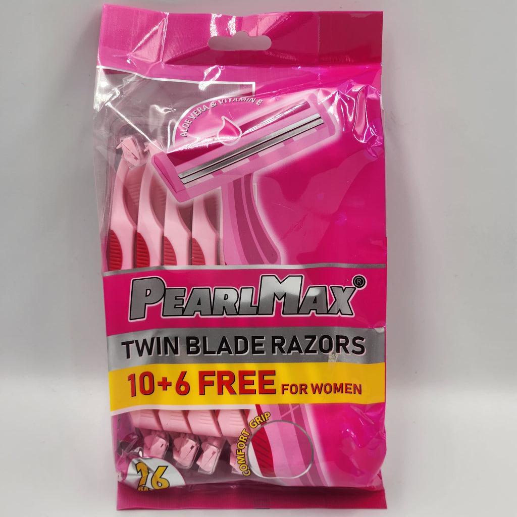 PearlMax High Qualitv 16 Pcs Per Bag Twin Blade Sweden Stainless Steel Razor Blade Disposable Lady Women Shaver Razor