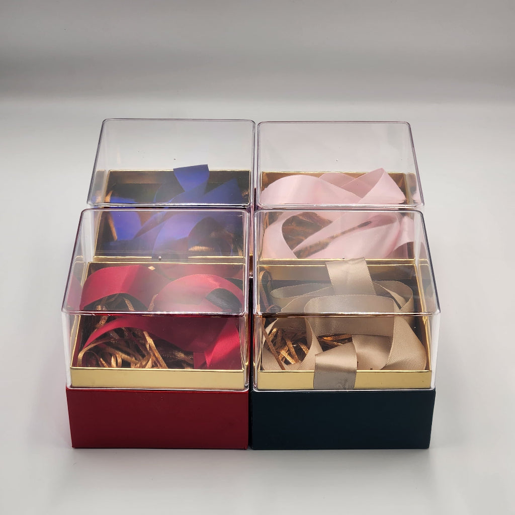 Gift Box Acrylic ( Size 10 x 10 CM )Clear Plastic Gift box