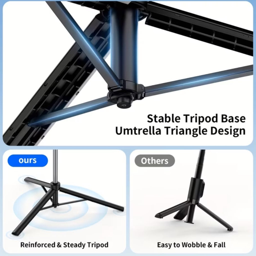 K50 Extendable Selfie Stick Stabilizer | 190cm Ultra-Long Phone Tripod & Gimbal