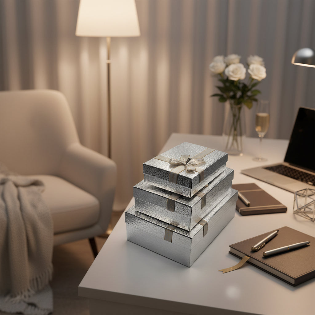 صندوق هدايا على شكل فيونكة ذهبية سوداء مربعة الشكل على شكل إبداعي لعيد الميلاد والزفاف والذكرى السنوية