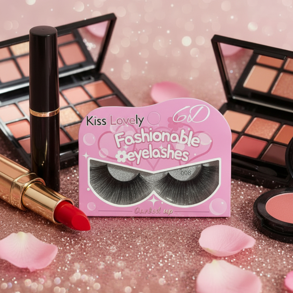 Kiss Lovely 6D Fashionable Eyelashes – Curled Up False Eyelashes