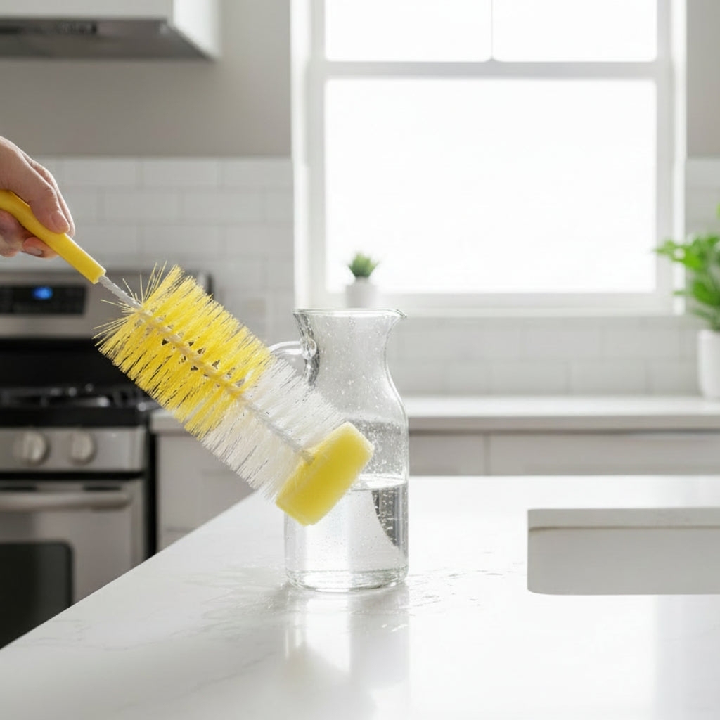 2pcs Home Bottle Brush Set – Long & Short Handled, 360° Rotating Cleaning Brushes