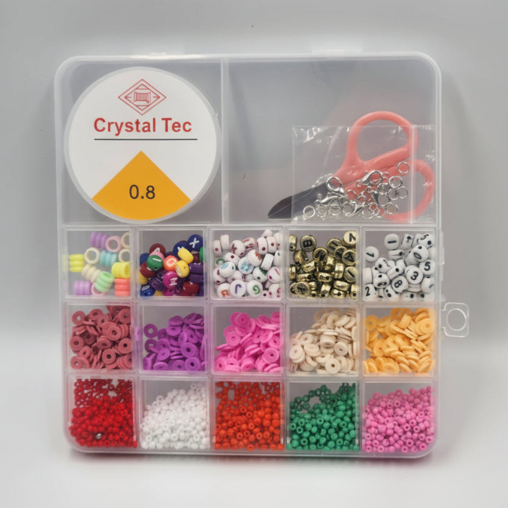 DIY Soft Clay Acrylic Letter Necklace And Bracelet Jewelry Making Bead Accessories.