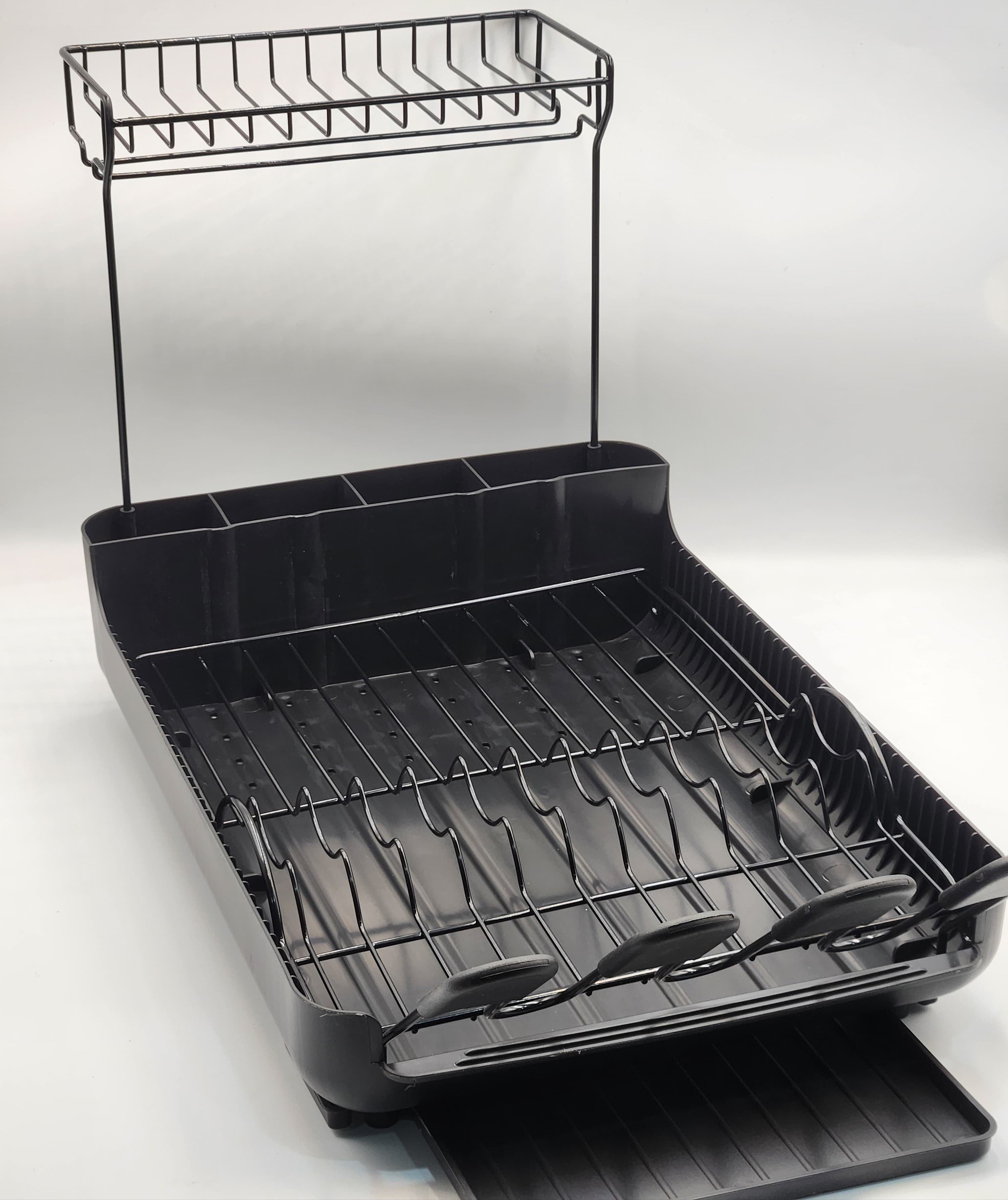 رف تجفيف الأطباق الفاخر بطبقتين – منظم المطبخ الذكي | اوكا على الانترنت