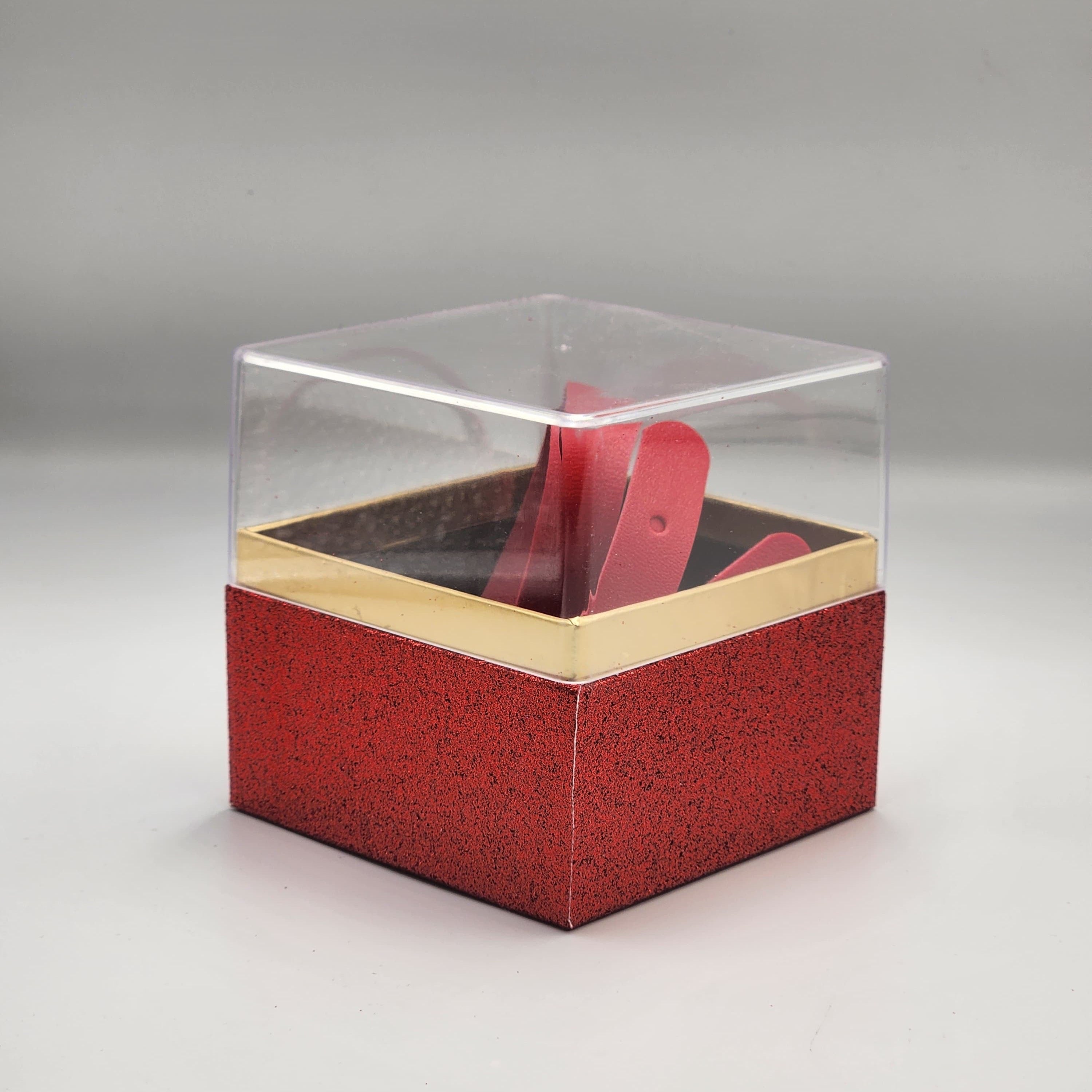 Small Acrylic Paper Gift Boxes with Clear Lids – 10x10 cm