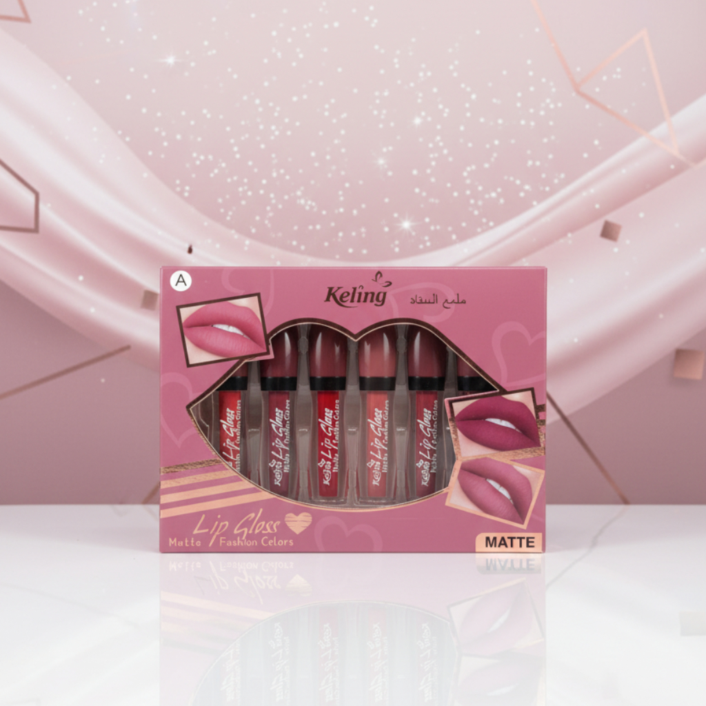Keliny 6-Piece Matte Lip Gloss Set – Long-Lasting Liquid Lipstick Kit – High-Pigment Waterproof Lip Tint Set