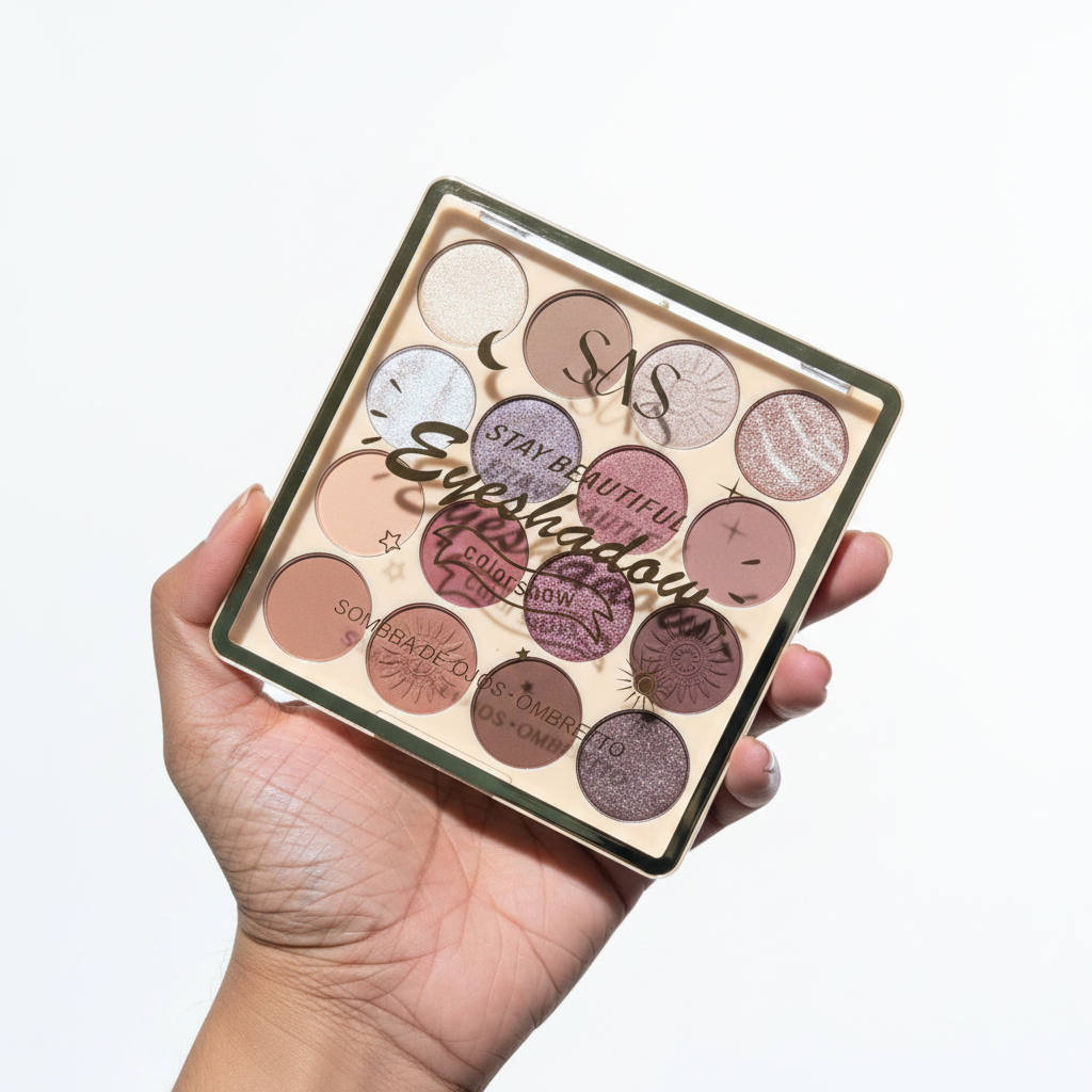SAS Stay Beautiful Eyeshadow Palette – 16-Color Multi-Finish Palette