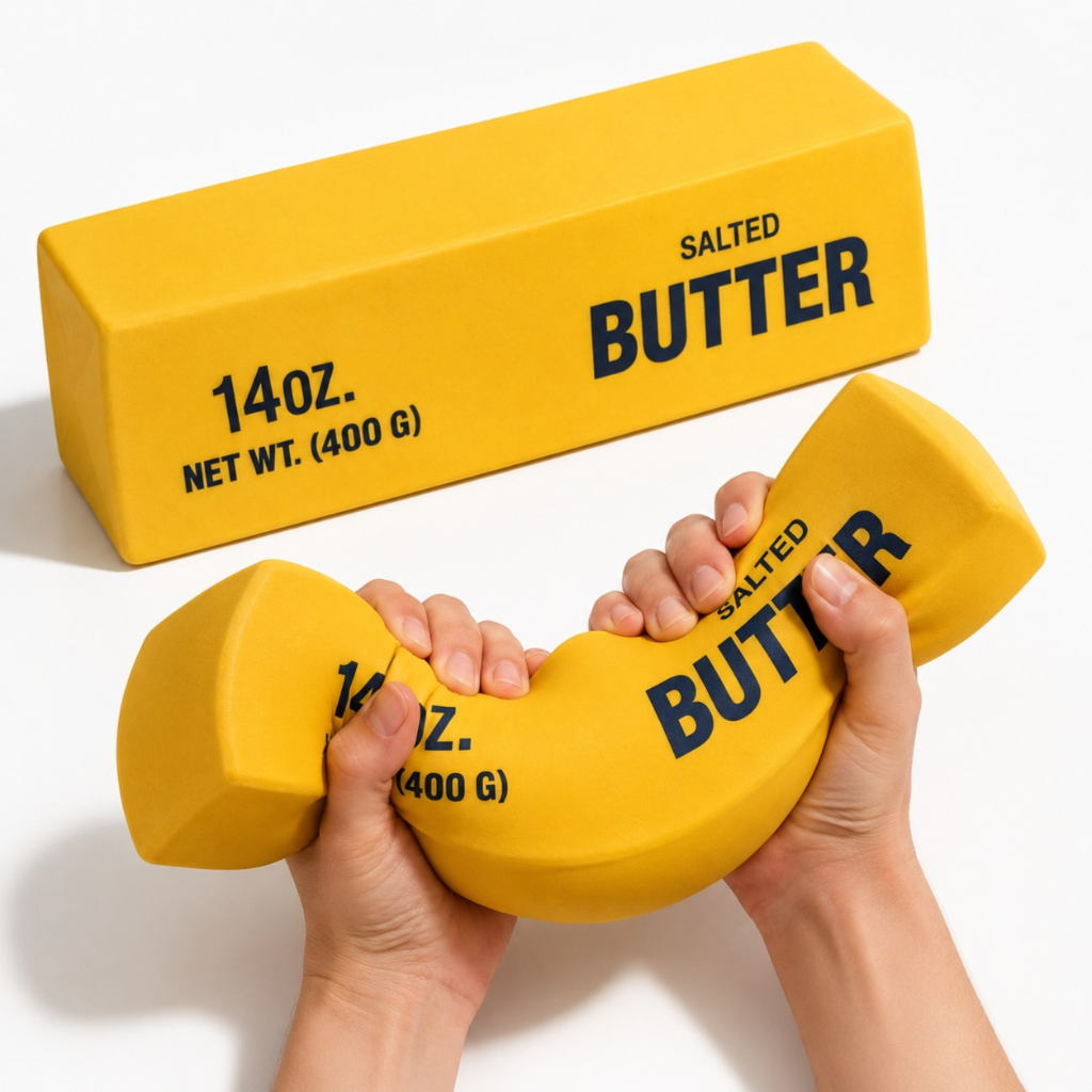 Butter Stick Squishy Toy – Slow-Rising Soft Stress Relief Foam Squeeze Toy