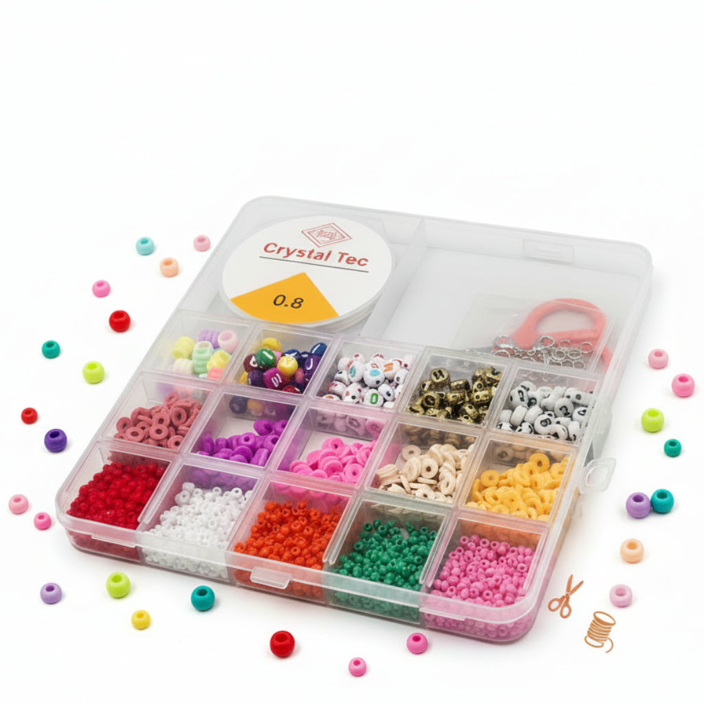 DIY Soft Clay Acrylic Letter Necklace And Bracelet Jewelry Making Bead Accessories.