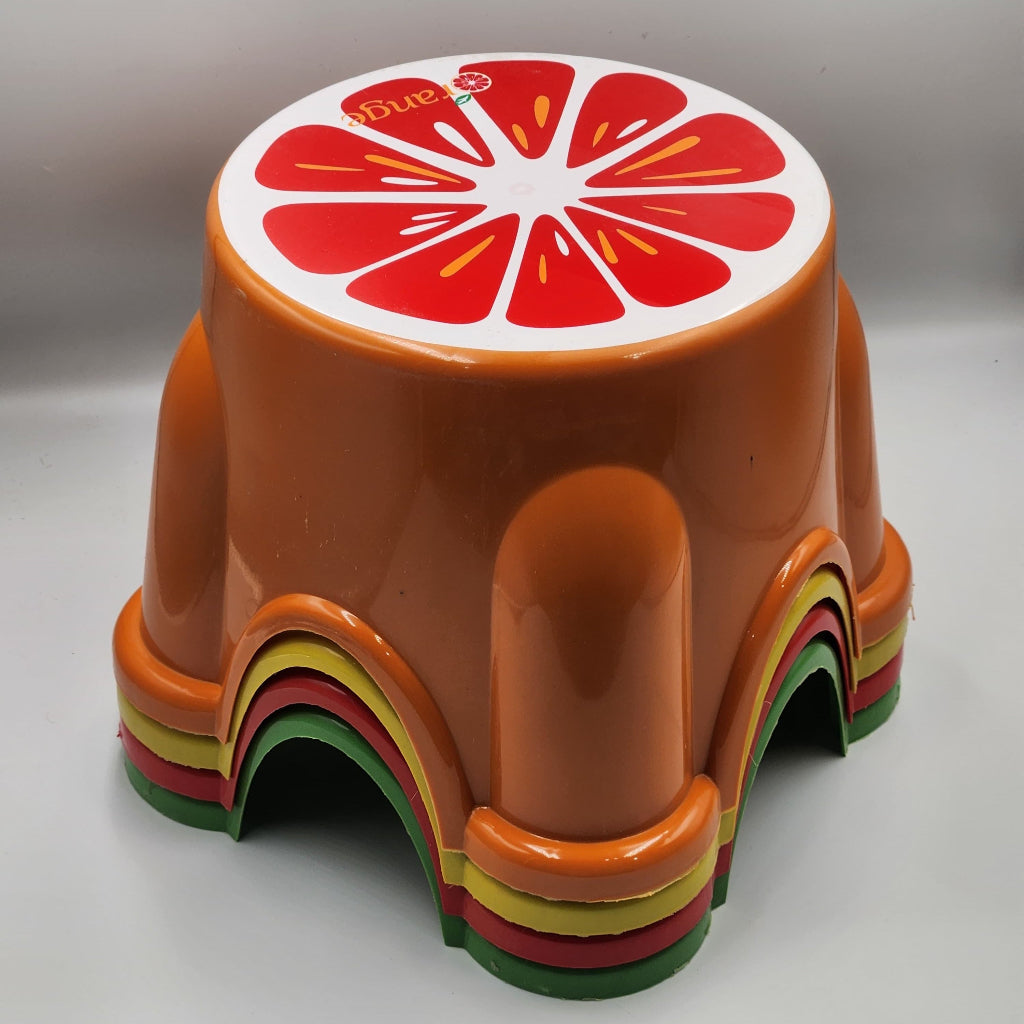 Plastic Fruits Simple Plain Color Stool Thickened Household Chair Small Stool Children's
