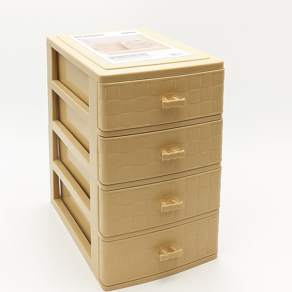 4 Drawer Plastic Storage Box ( Size - 25x15x22 cm ) Organizer Drawers for Accessories
