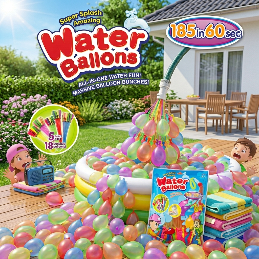 Water Balloons set – Colorful Self-Sealing Balloons for Outdoor Summer Fun
