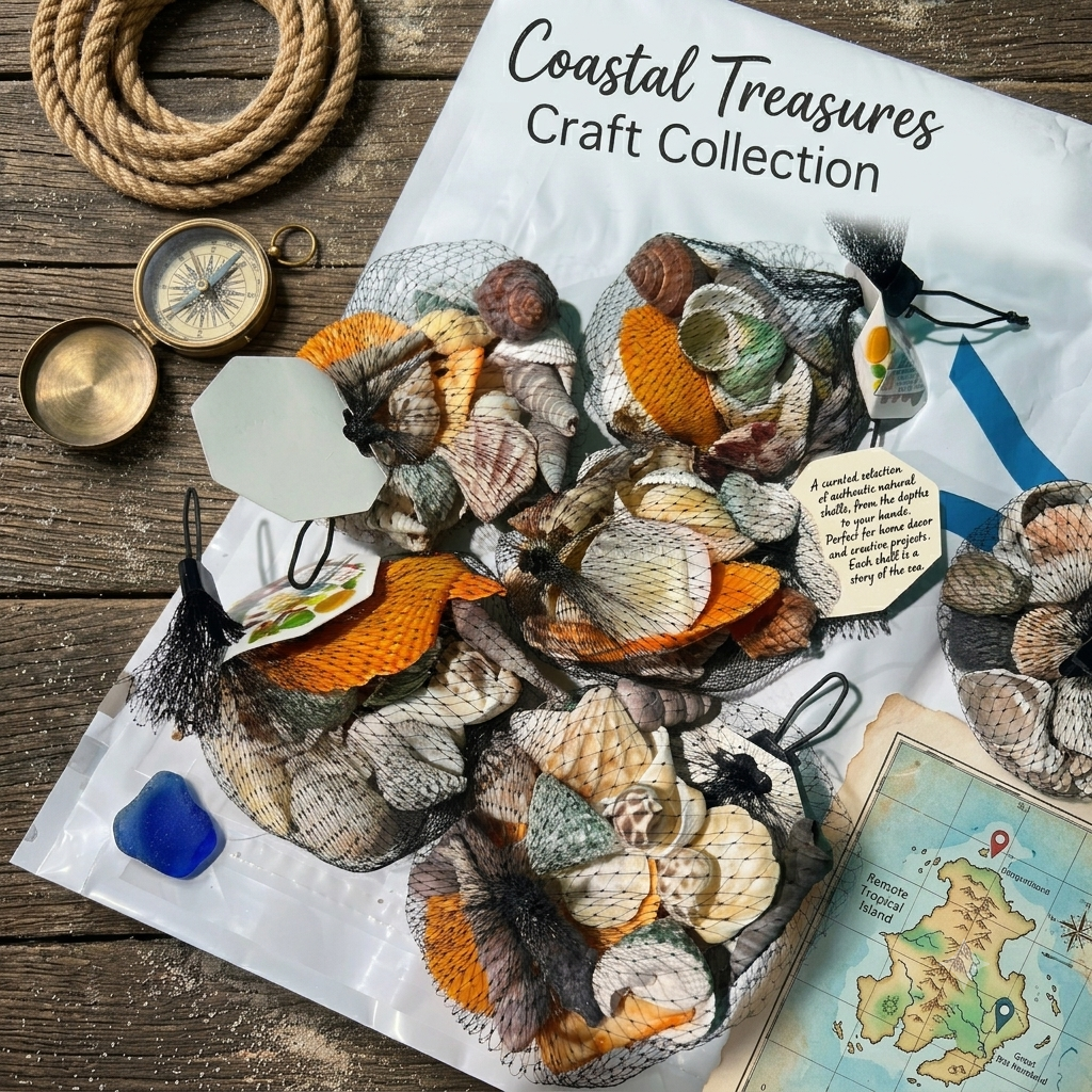 Decorative Natural Seashell Collection – Assorted Mixed Shells for Crafts, Home Décor & Aquarium Display
