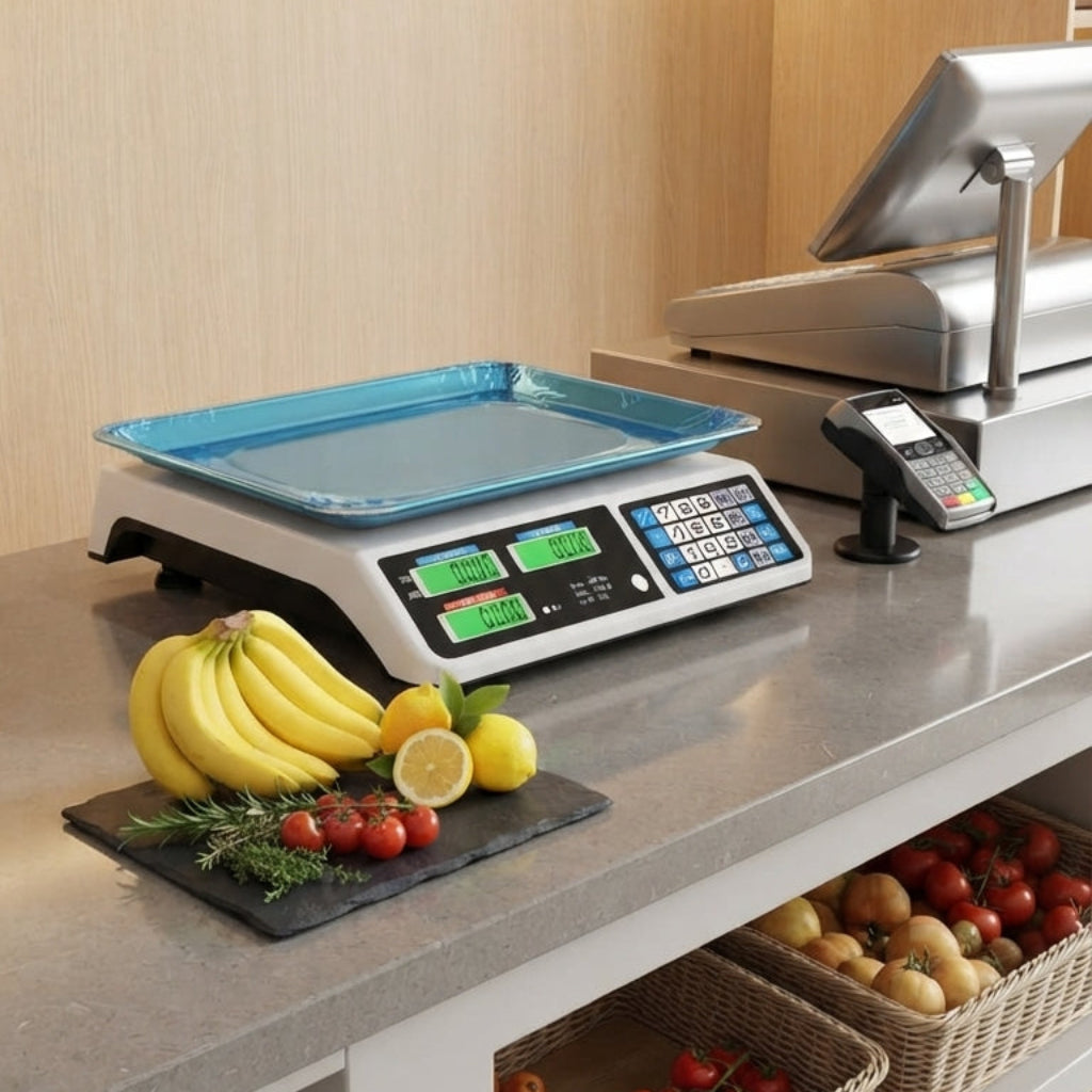 Digital Price Computing Scale with Stainless Steel Tray – 40kg Capacity
