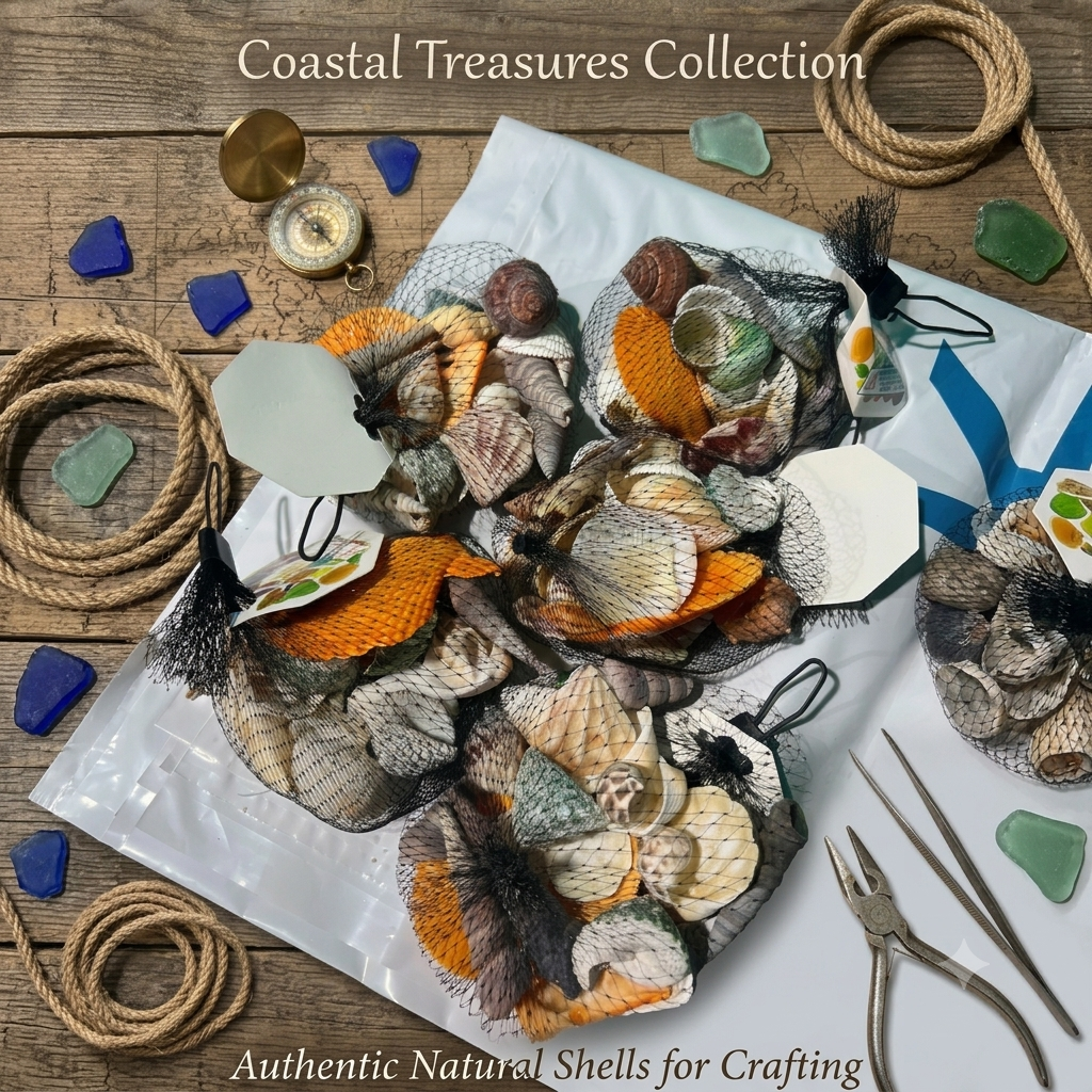 Decorative Natural Seashell Collection – Assorted Mixed Shells for Crafts, Home Décor & Aquarium Display