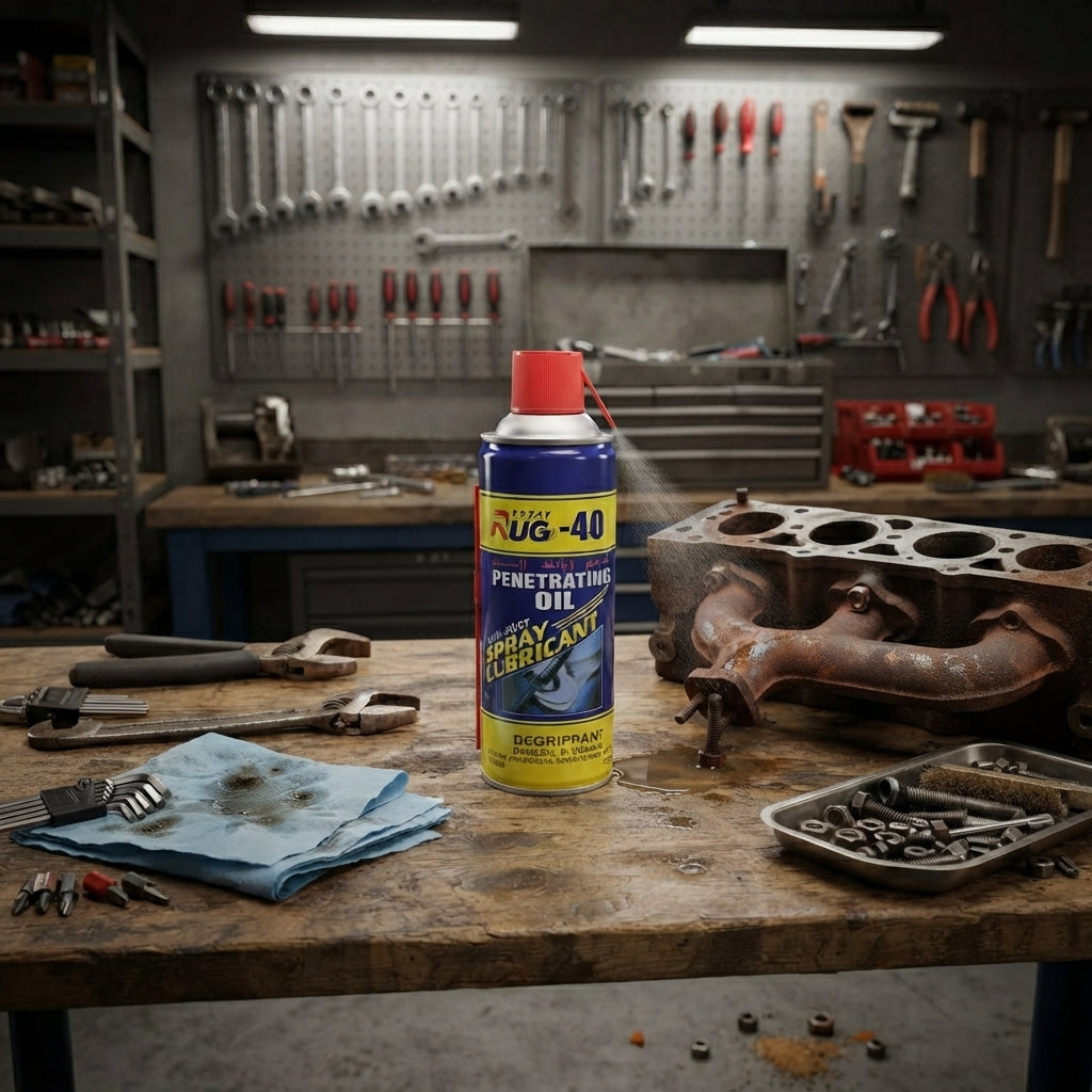 RUG-40 Penetrating Oil & Anti-Rust Spray Lubricant – 450ml