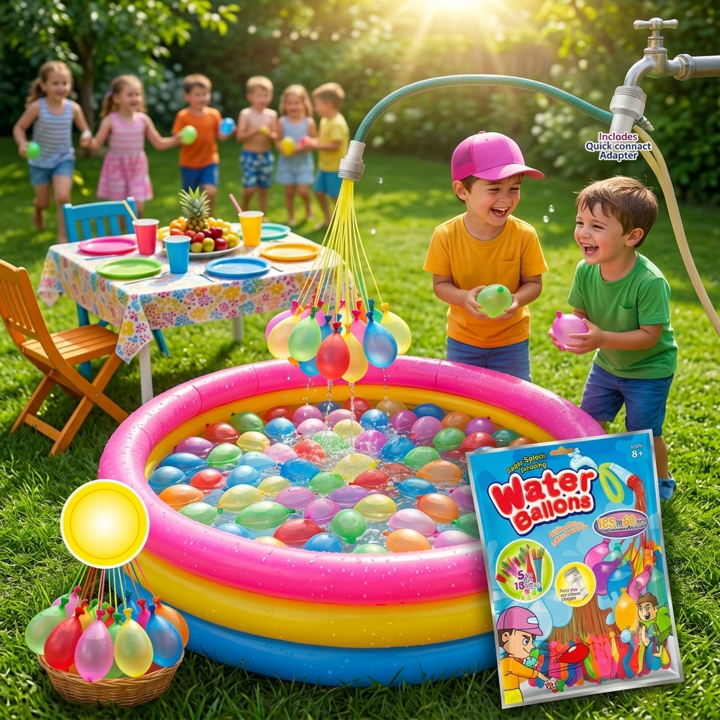 Water Balloons set – Colorful Self-Sealing Balloons for Outdoor Summer Fun