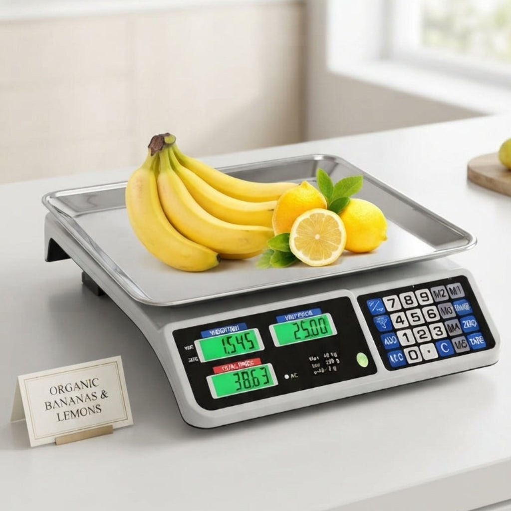 Digital Price Computing Scale with Stainless Steel Tray – 40kg Capacity