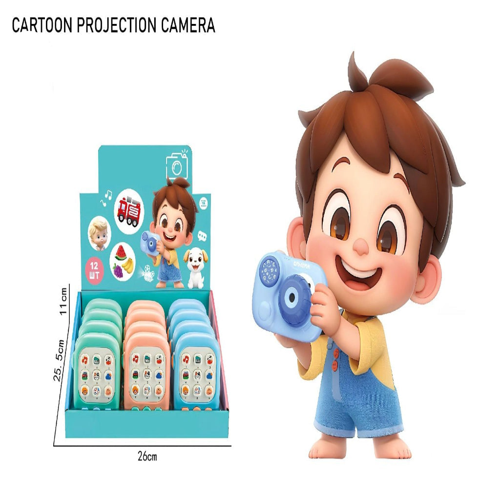 Fun Cartoon Camera Toy with Sound & Light Projection – Toddler Learning & Play