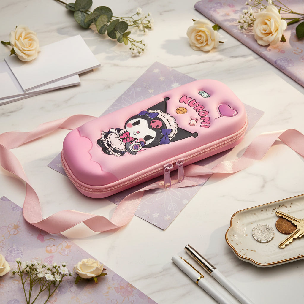 Sanrio Kuromi Pencil Case – Large Capacity Multi-Layer Organizer
