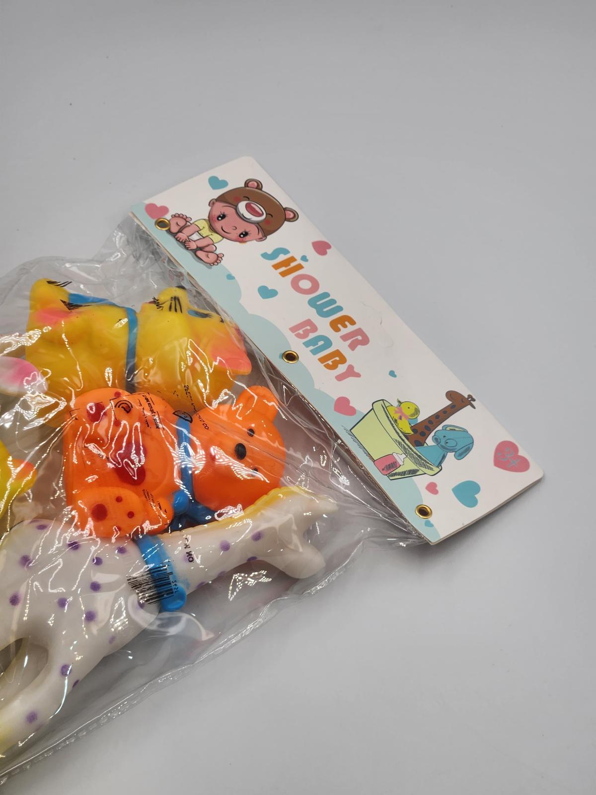 5 ps Set Baby Animal Squeaky Toys – Safe & Fun for Little Hands