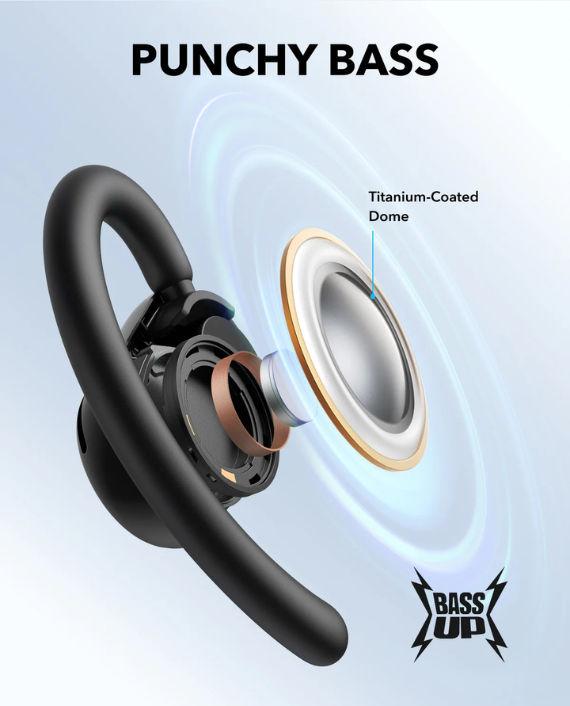 سماعات انكر ساوند كور (V20i) بلوتوث مفتوحة الاذن | مقاومة للماء IP55 | تشغيل لمدة 36 ساعة | بلوتوث 5.4 - أسود