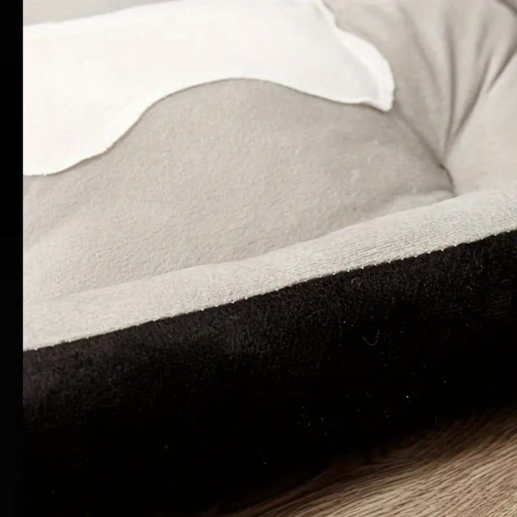 Luxurious Square Pet Bed for Large Dogs & Cats - Soft Polyester Fiber, Cozy Sleeping Sofa Mat, Pet House