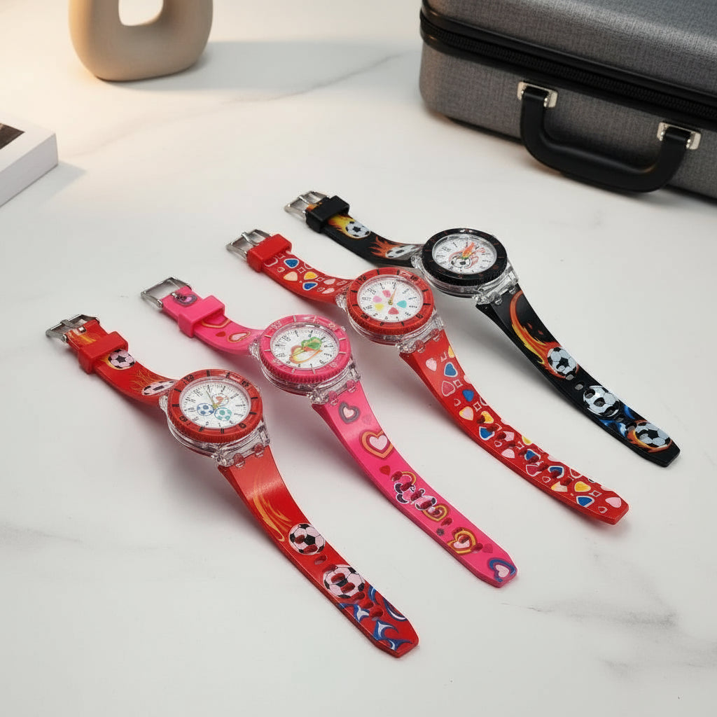 مجموعة ساعات كارتون للأطفال - ساعات ممتعة وملونة وتعليمية للأطفال