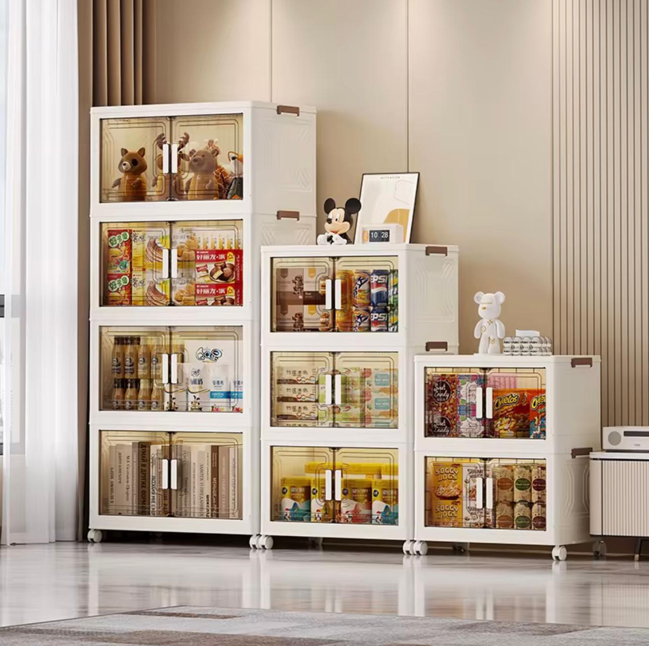 خزانة تخزين خفيفة فاخرة 3 قابلة للطي – منظم موفر للمساحة