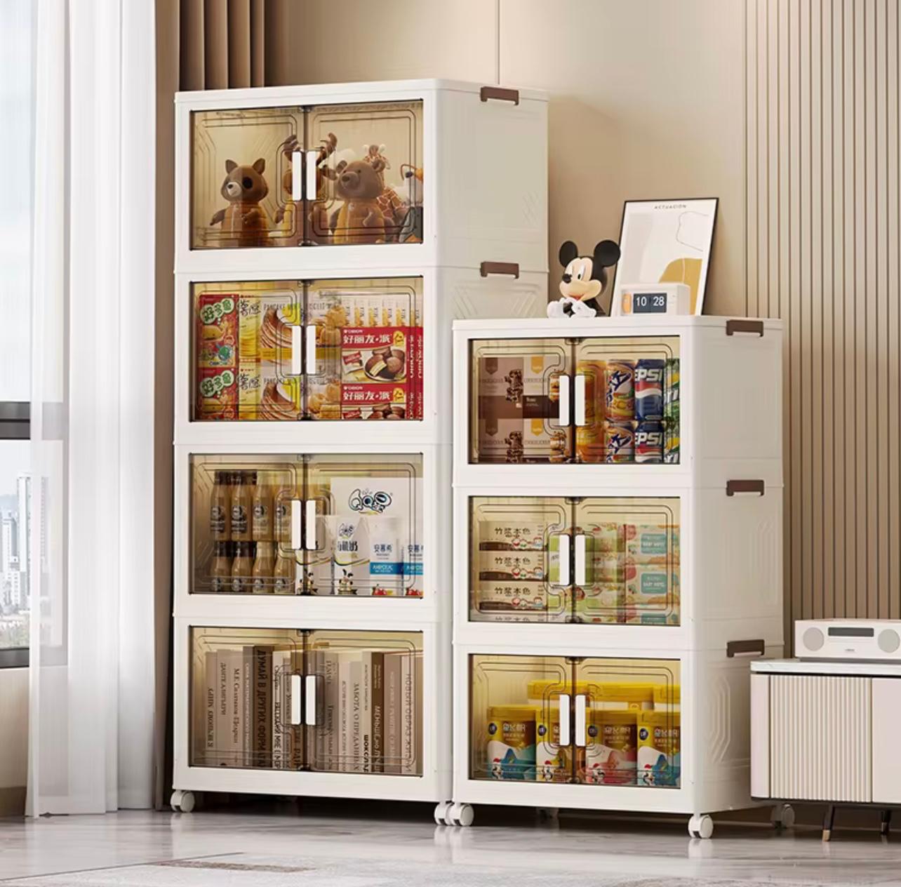 خزانة تخزين خفيفة فاخرة 3 قابلة للطي – منظم موفر للمساحة